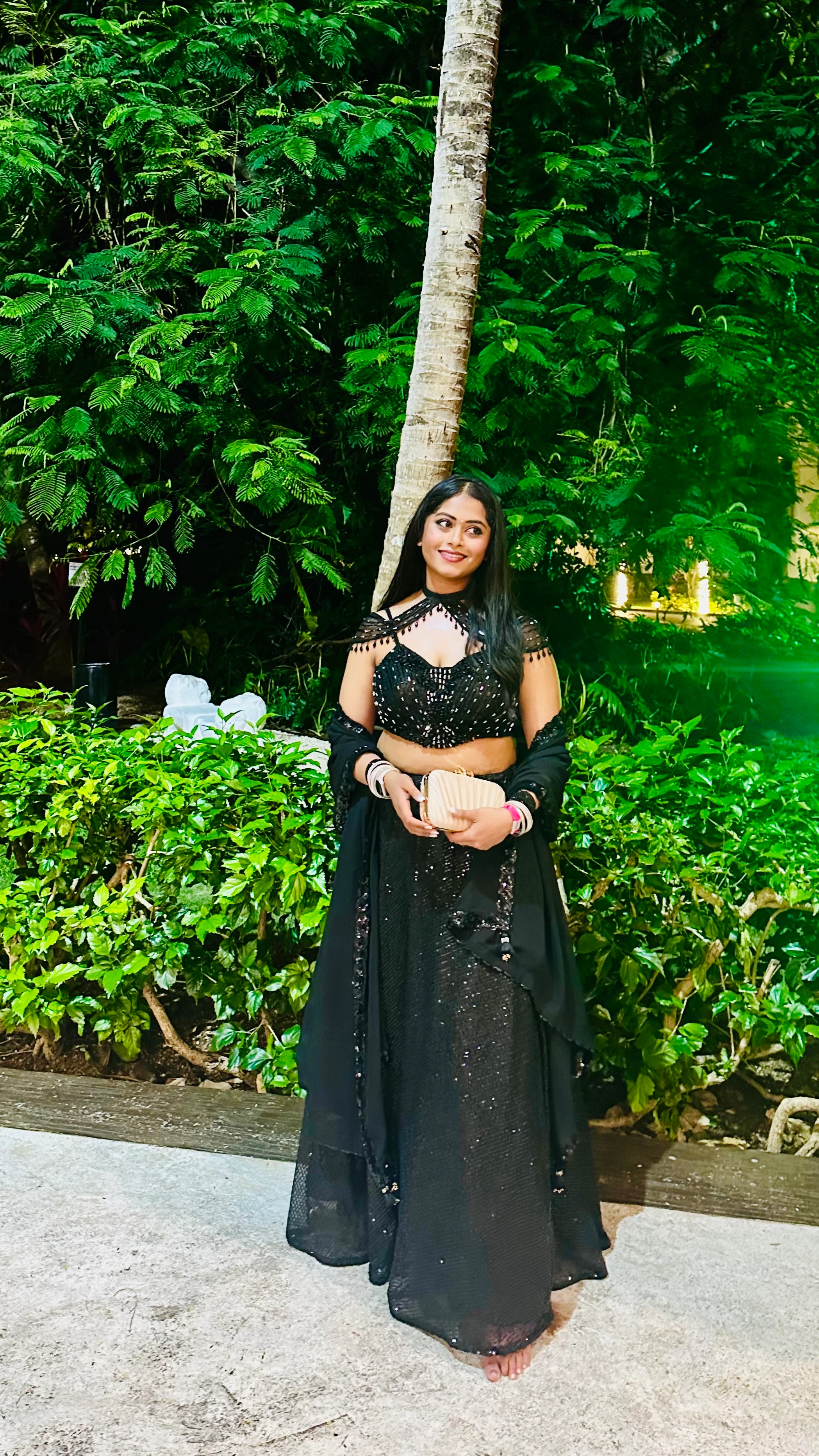 Image 3 of Black Lehenga by Custom / Other