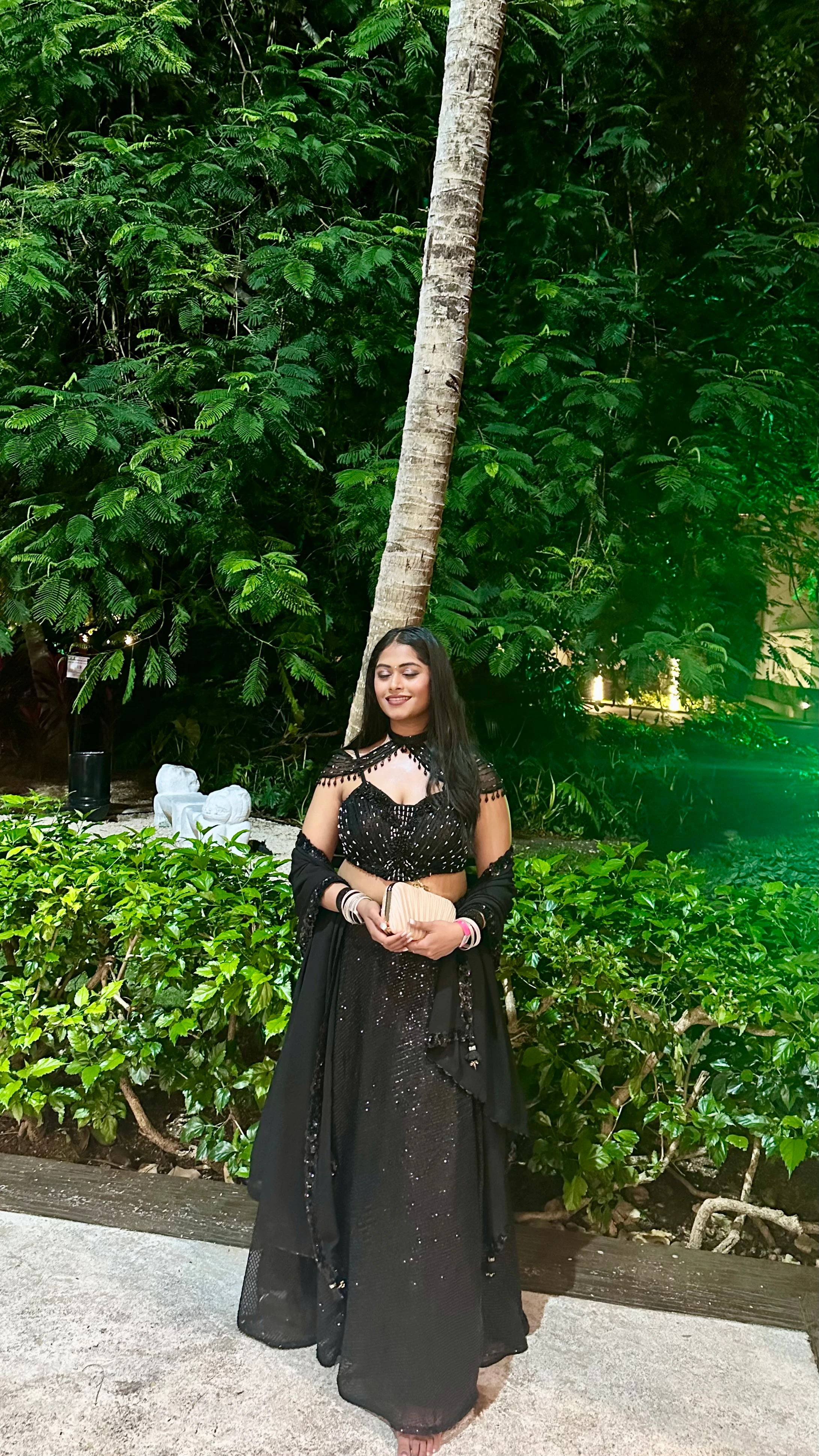Image 2 of Black Lehenga by Custom / Other
