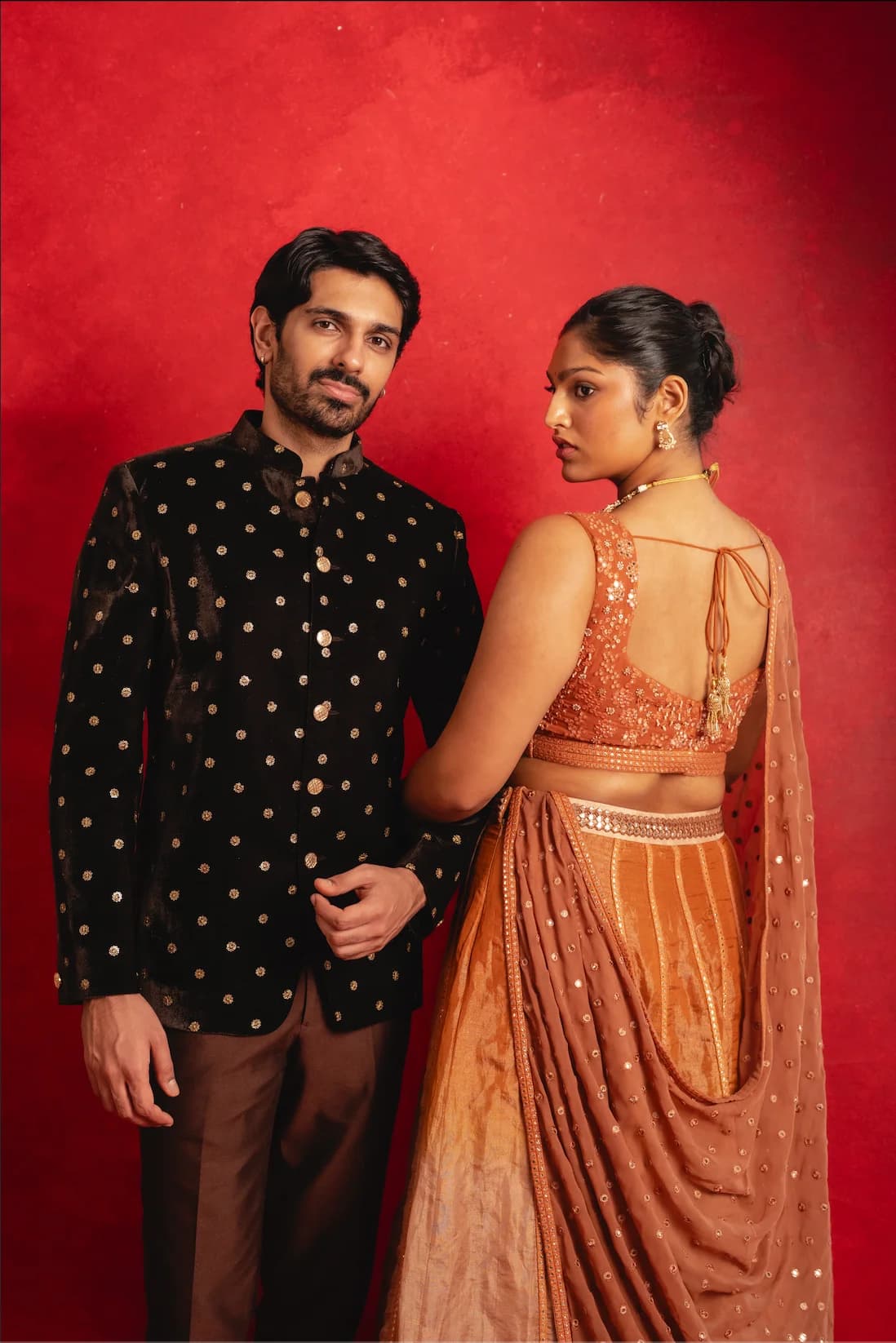 Image 4 of Aayka (L) - Malik Bandhgala (Brown)