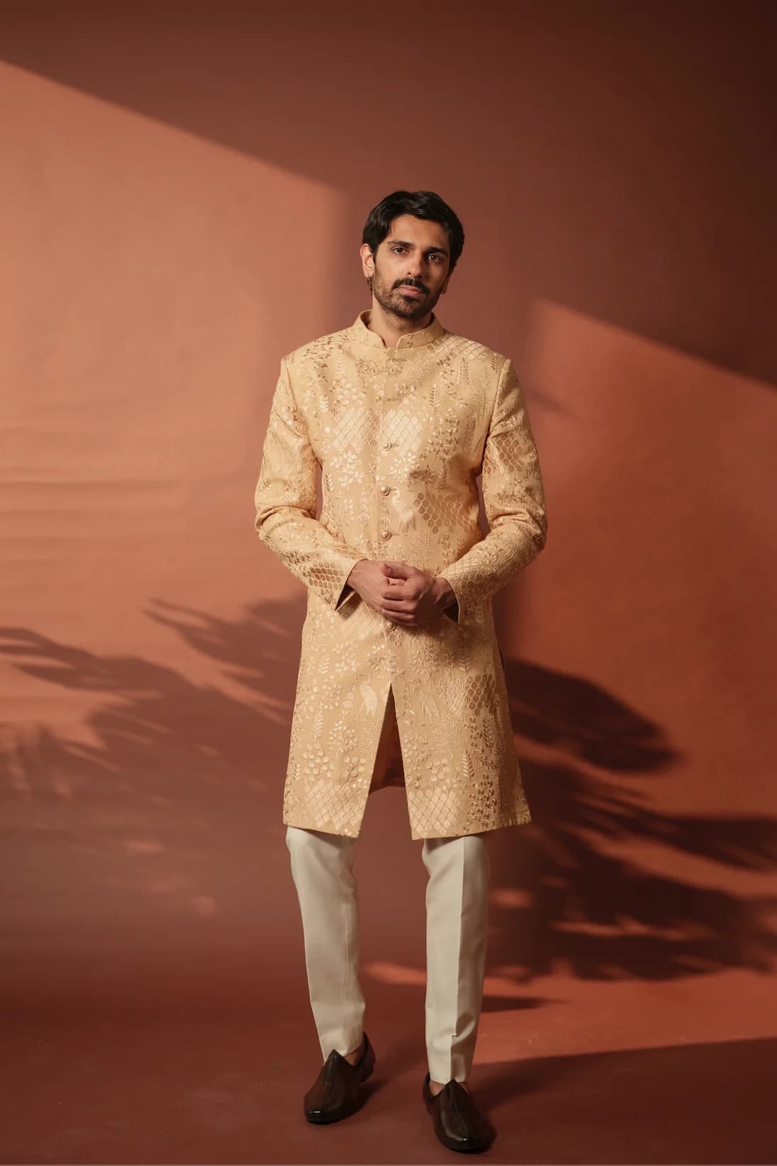 Image 1 of Aayka (XL) - Aditya Sherwani (Beige)