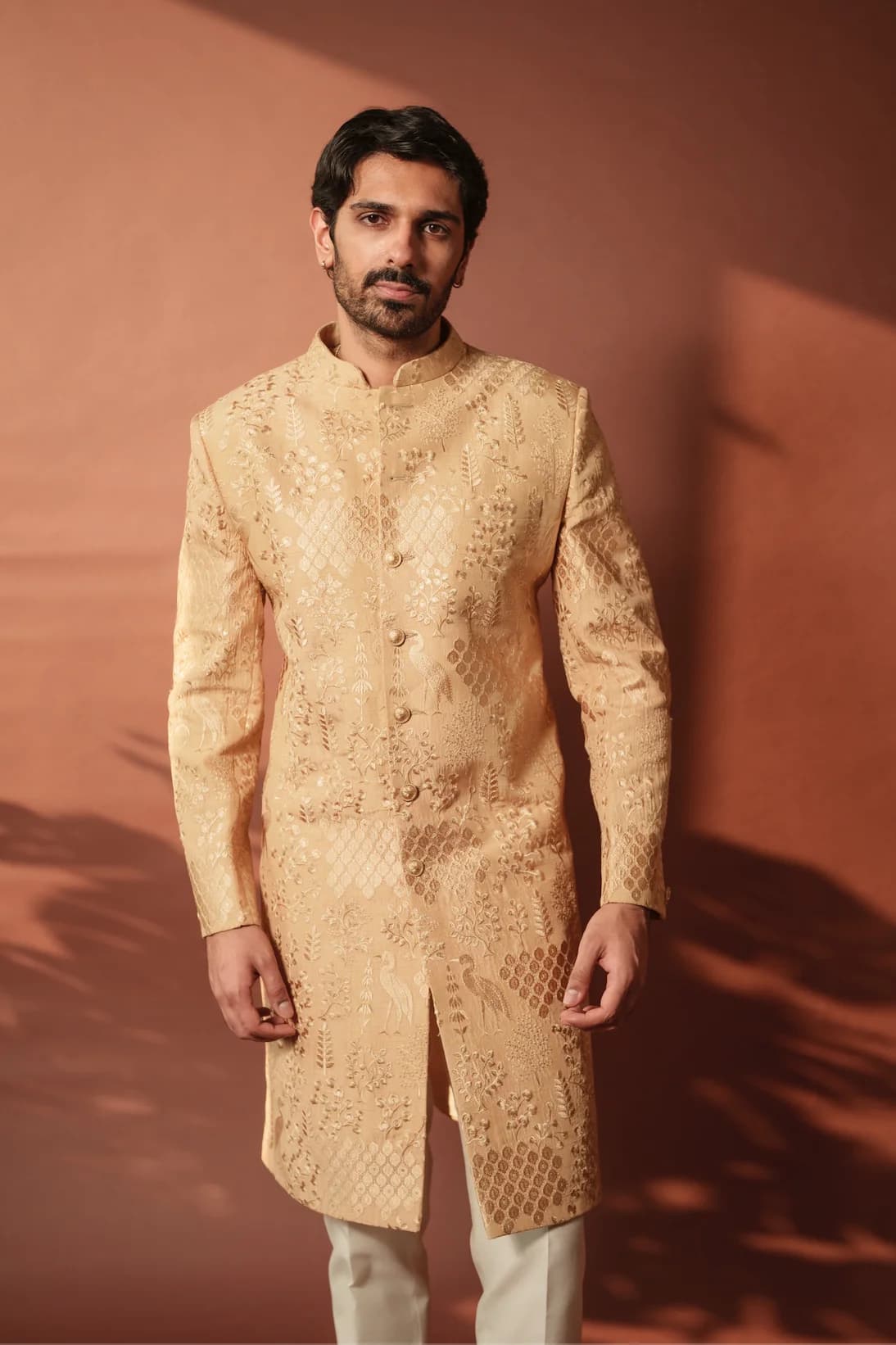 Image 2 of Aayka (XL) - Aditya Sherwani (Beige)