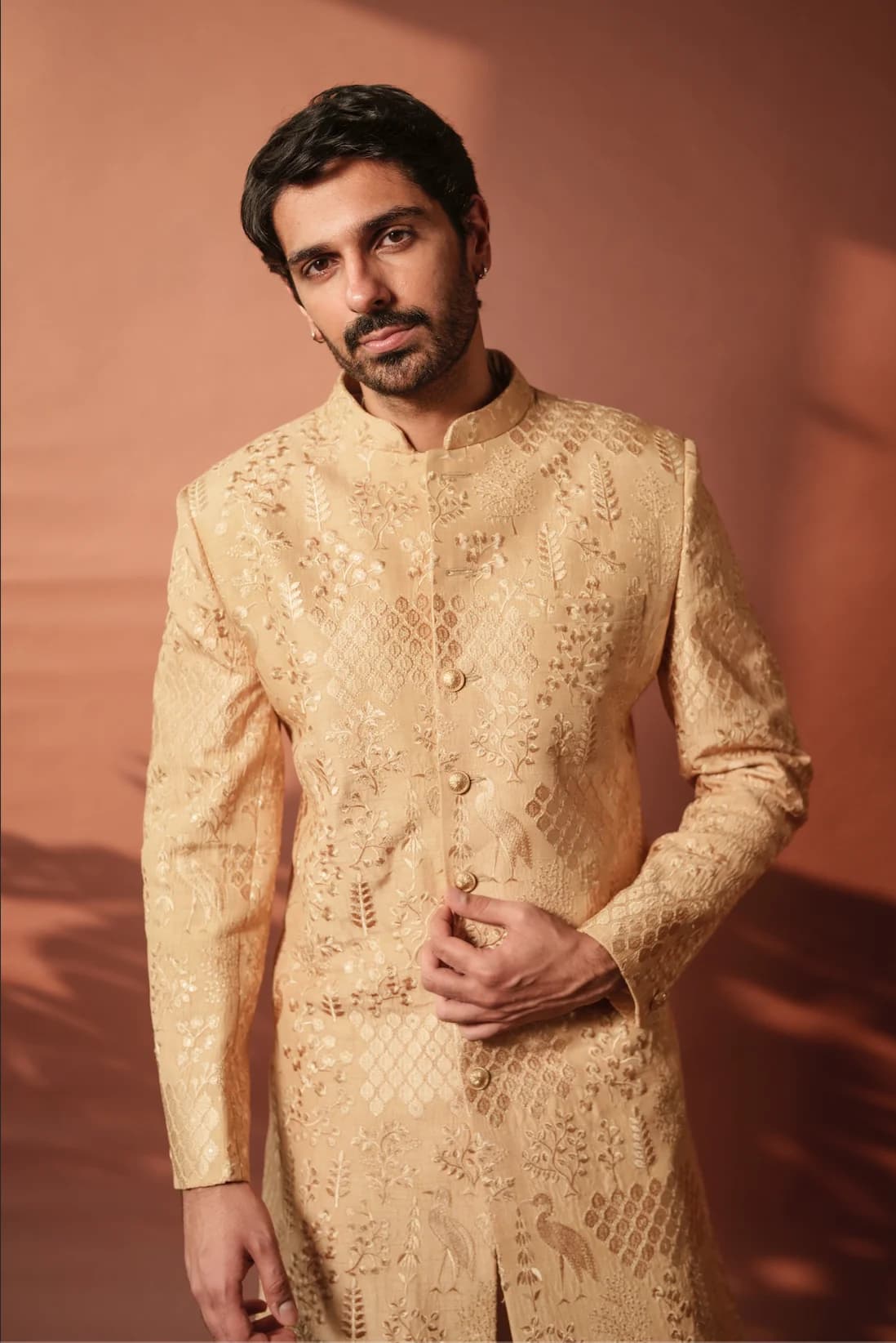 Image 3 of Aayka (XL) - Aditya Sherwani (Beige)