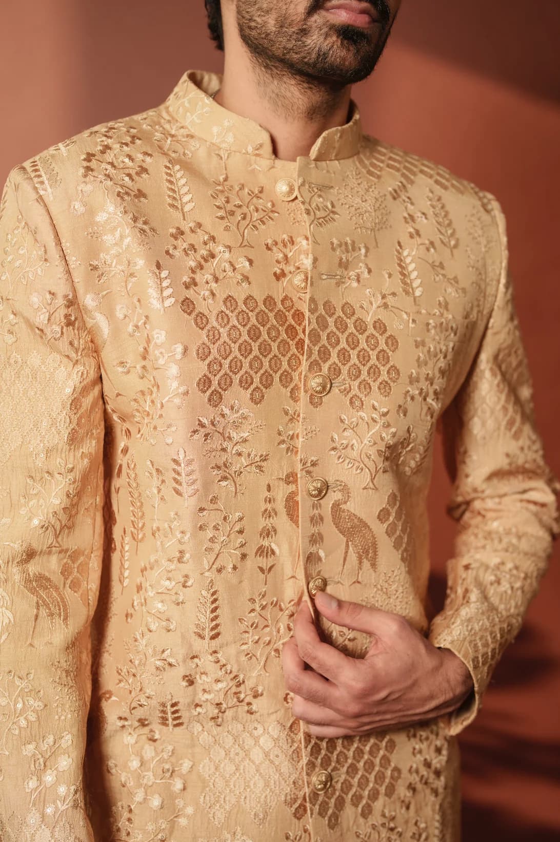 Image 4 of Aayka (XL) - Aditya Sherwani (Beige)