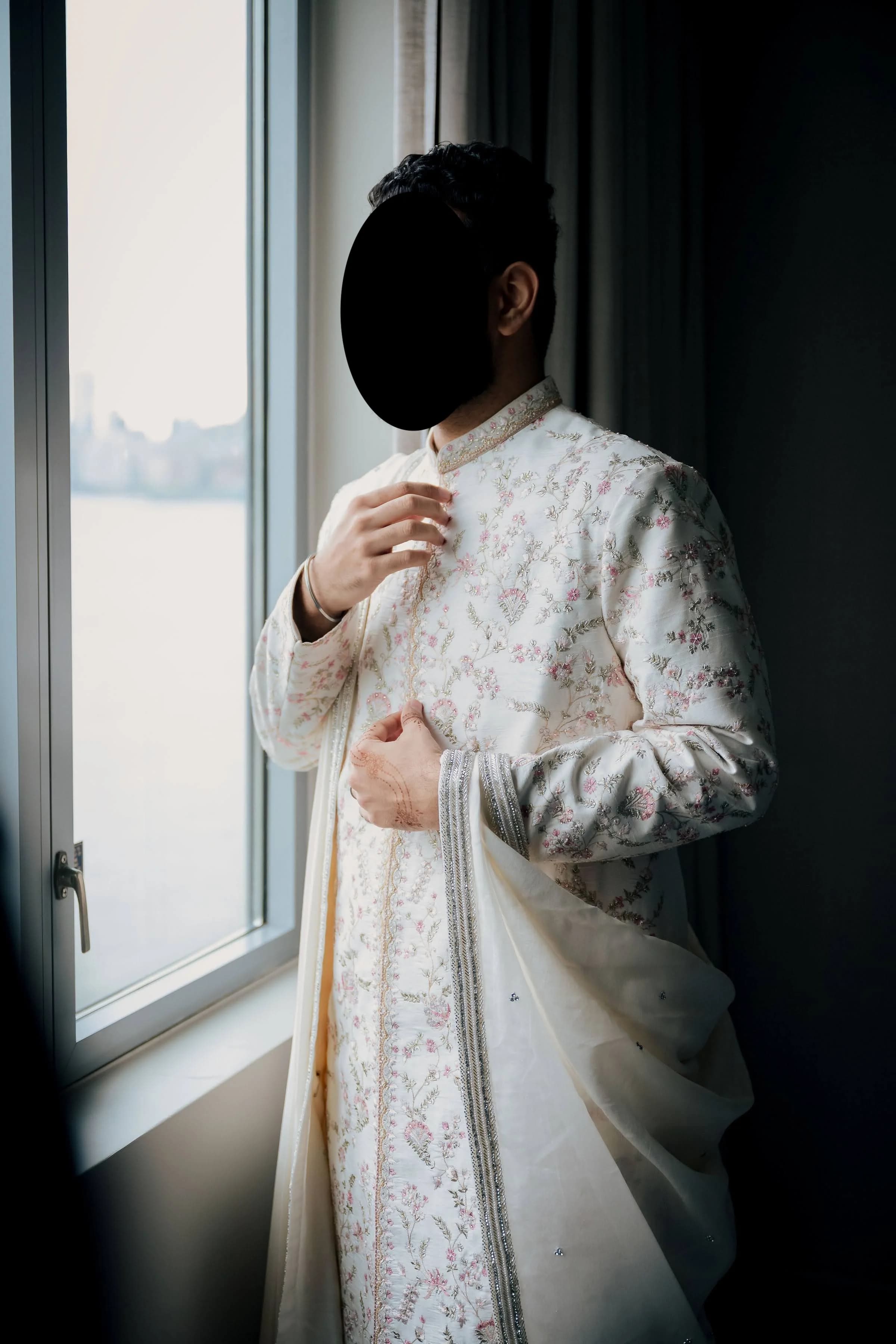Image 3 of Cream Sherwani by Custom / Other