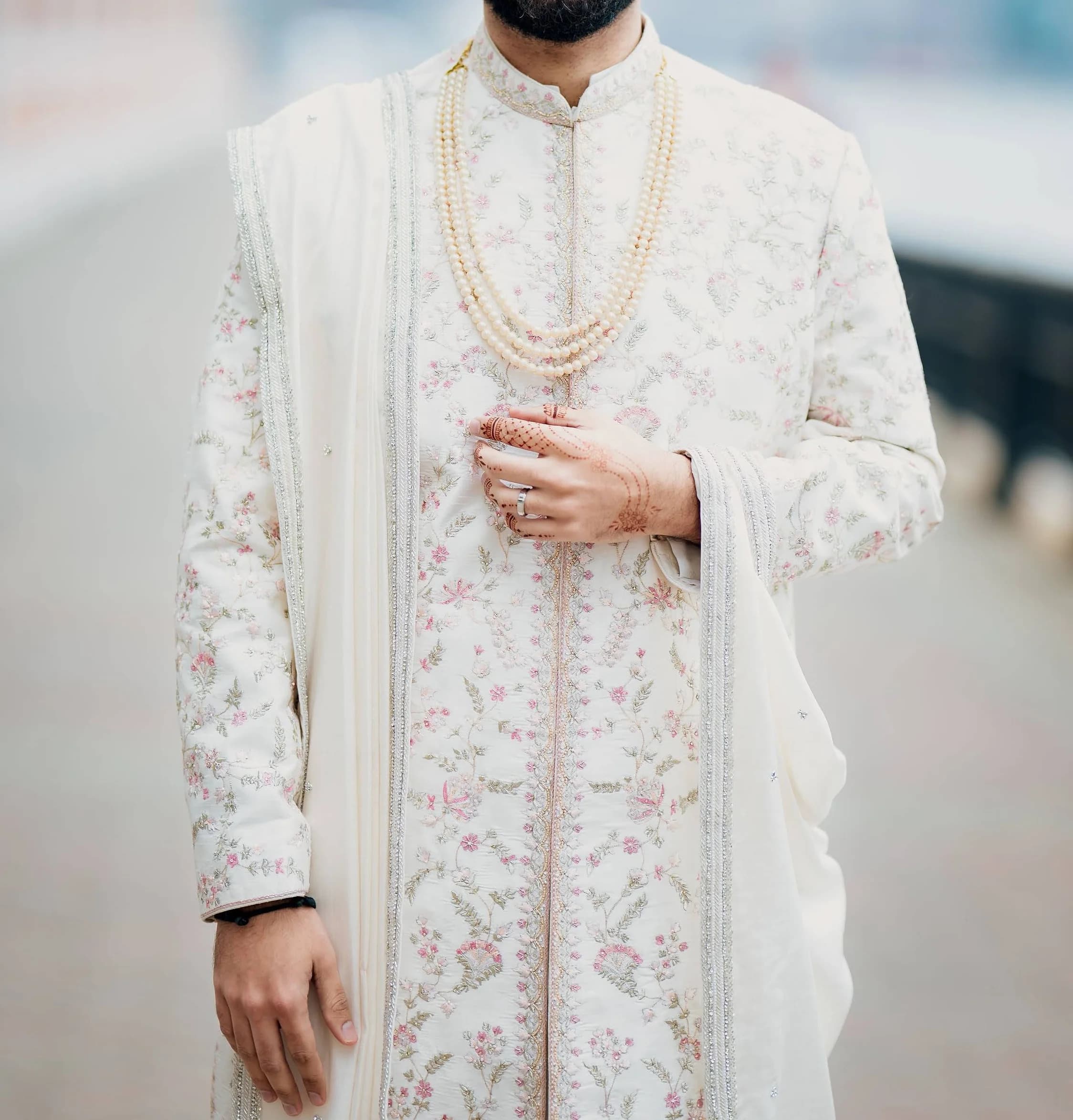 Image 1 of Cream Sherwani by Custom / Other