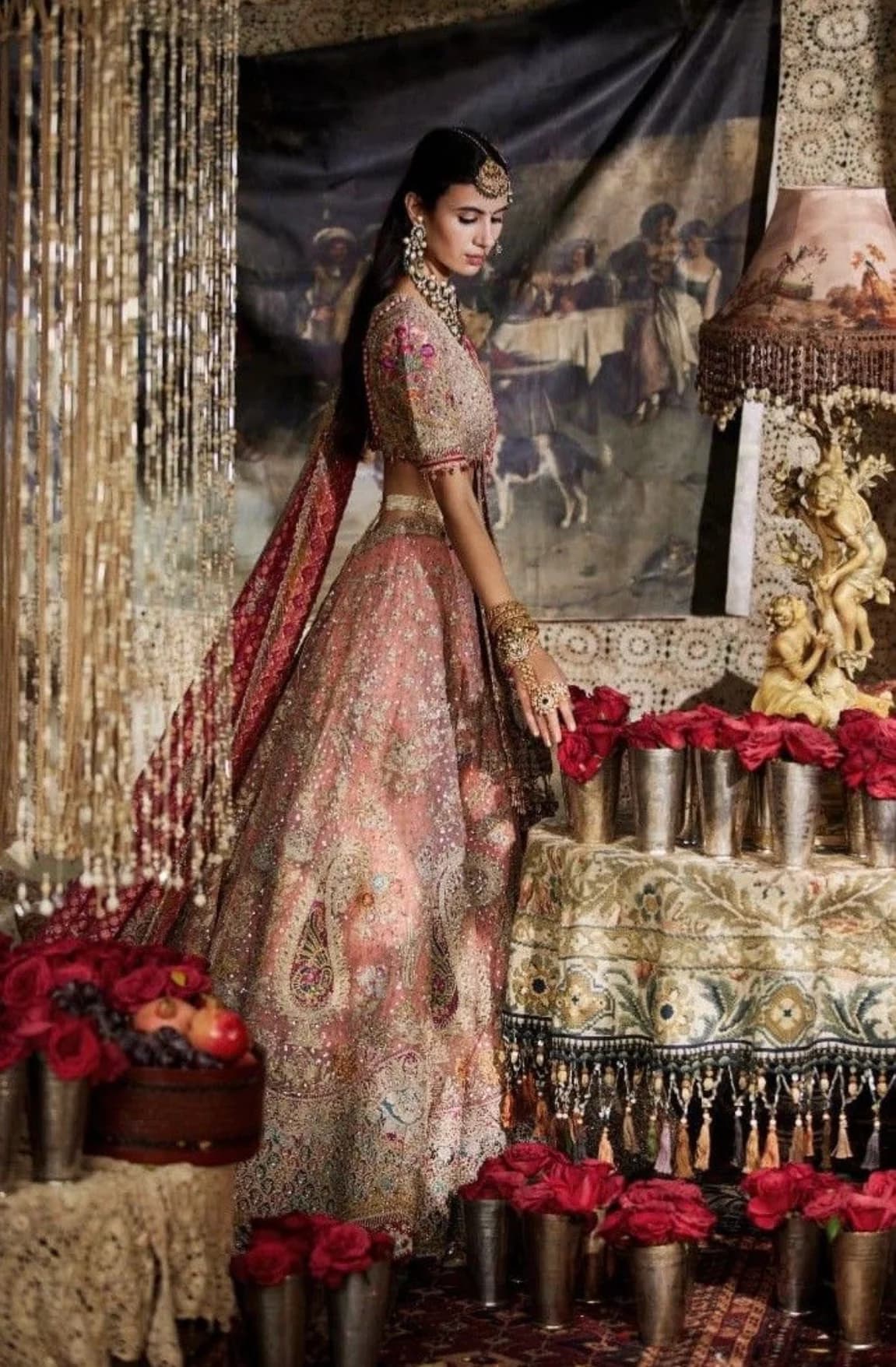 Image 1 of Pink Lehenga by Custom / Other