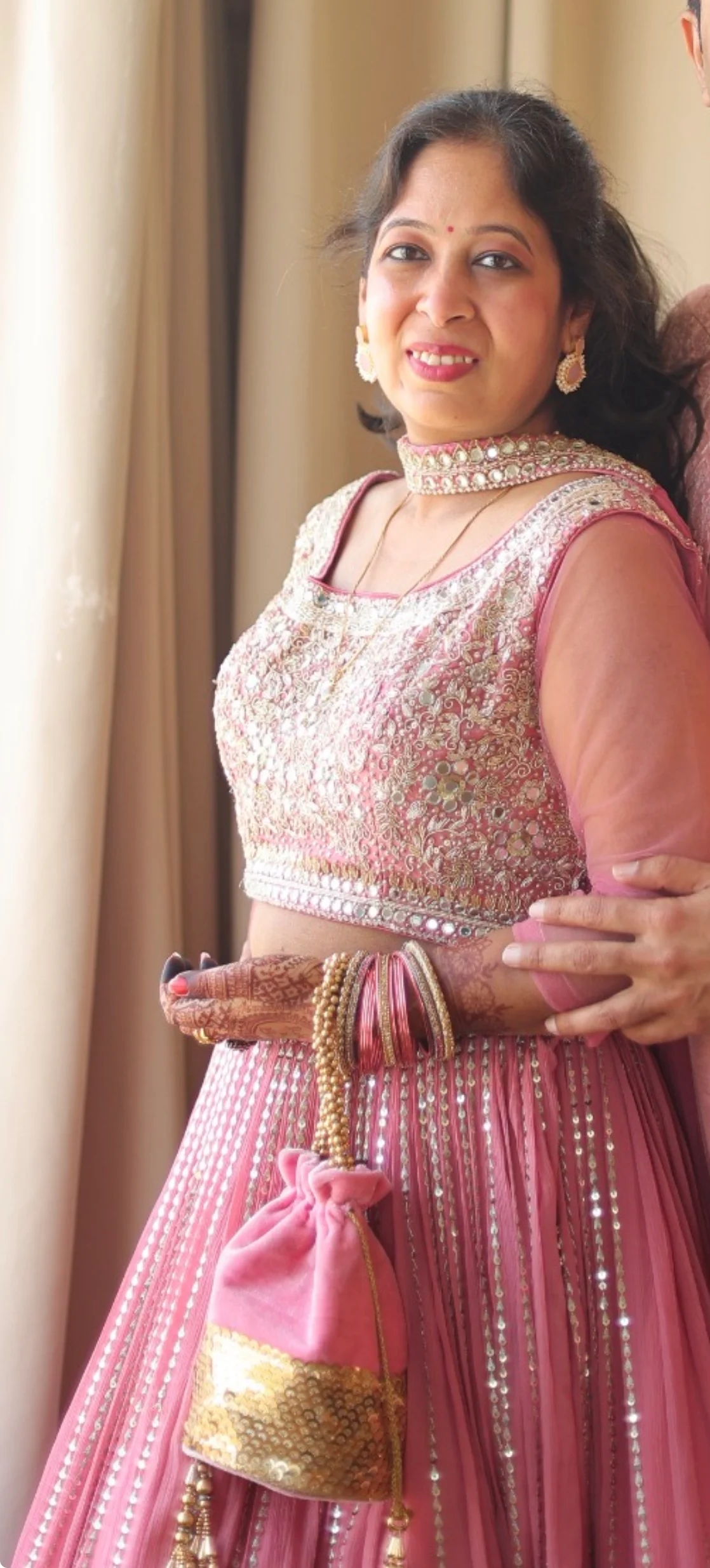 Image 4 of Pink Lehenga by Custom / Other