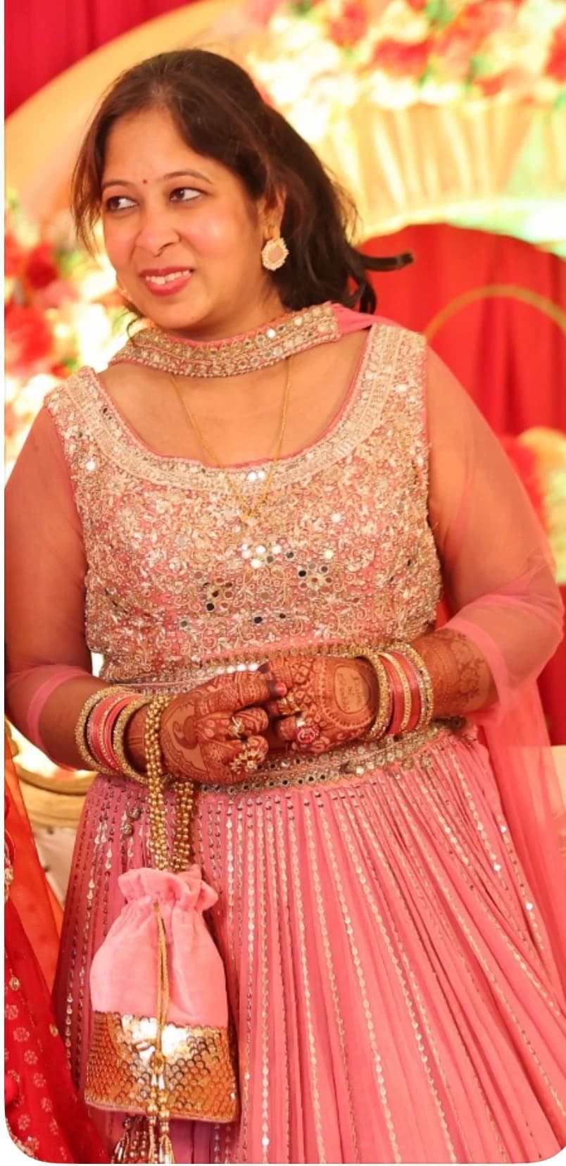 Image 3 of Pink Lehenga by Custom / Other