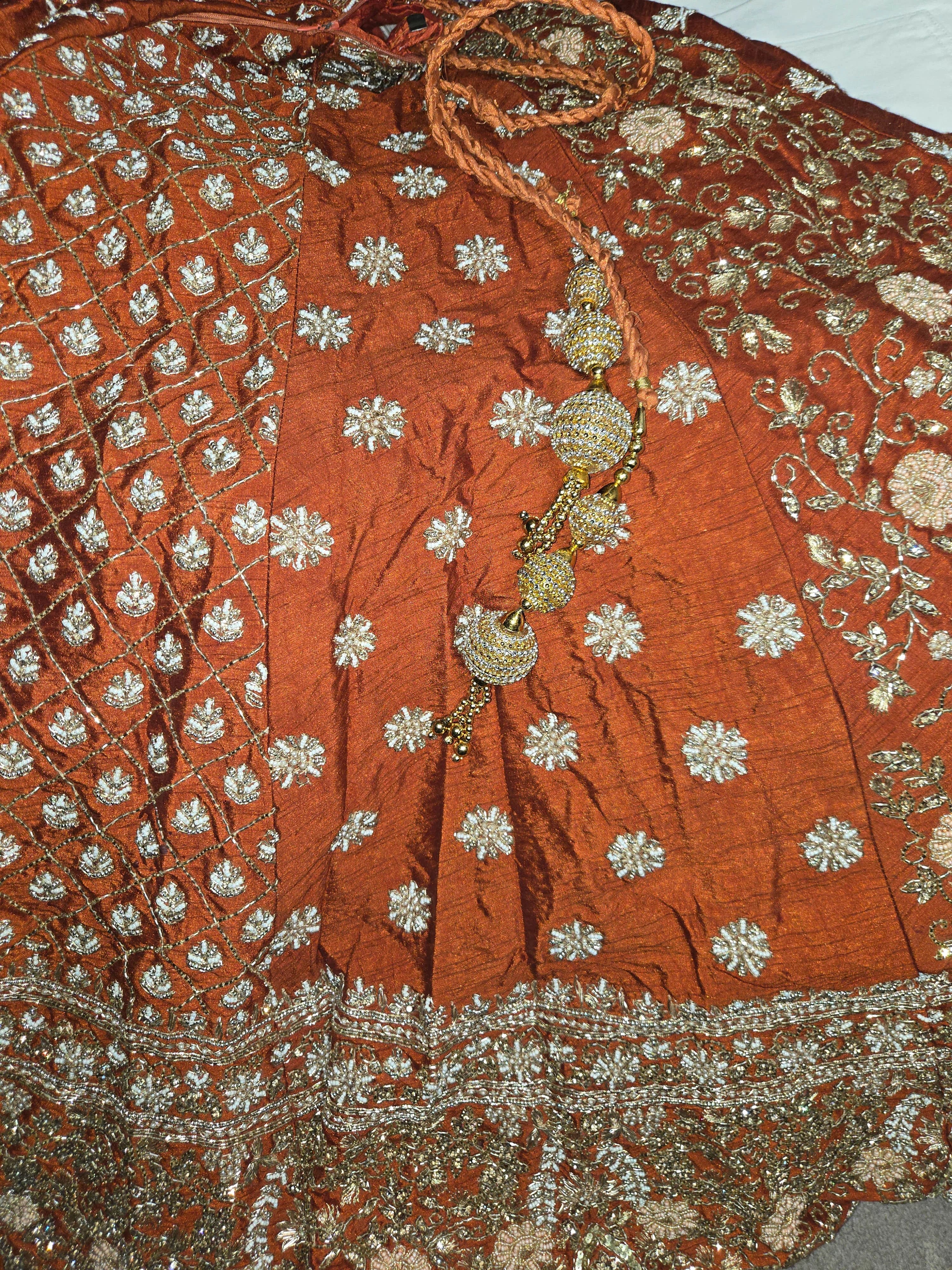 Image 3 of Red Lehenga by Custom / Other