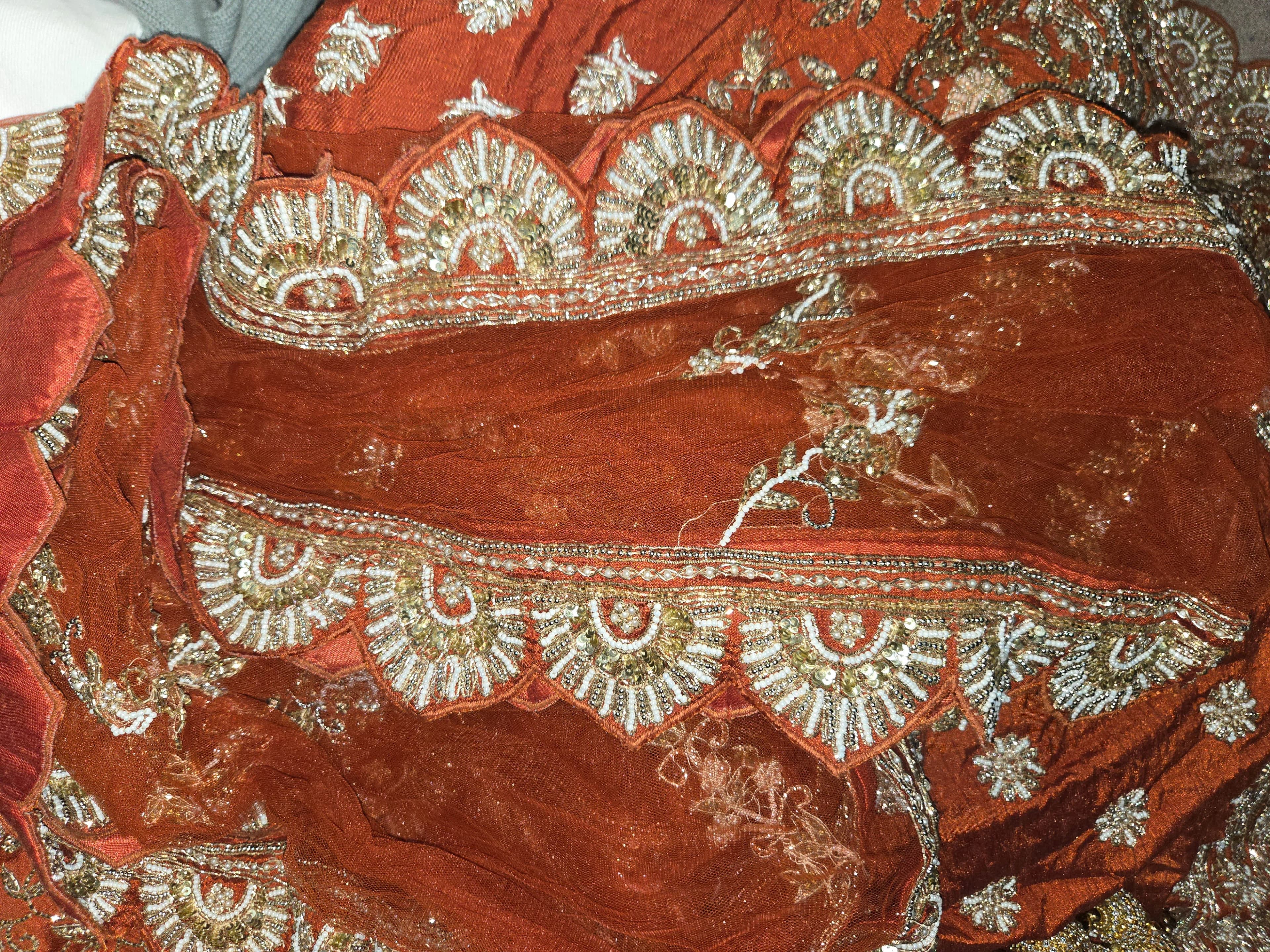 Image 4 of Red Lehenga by Custom / Other