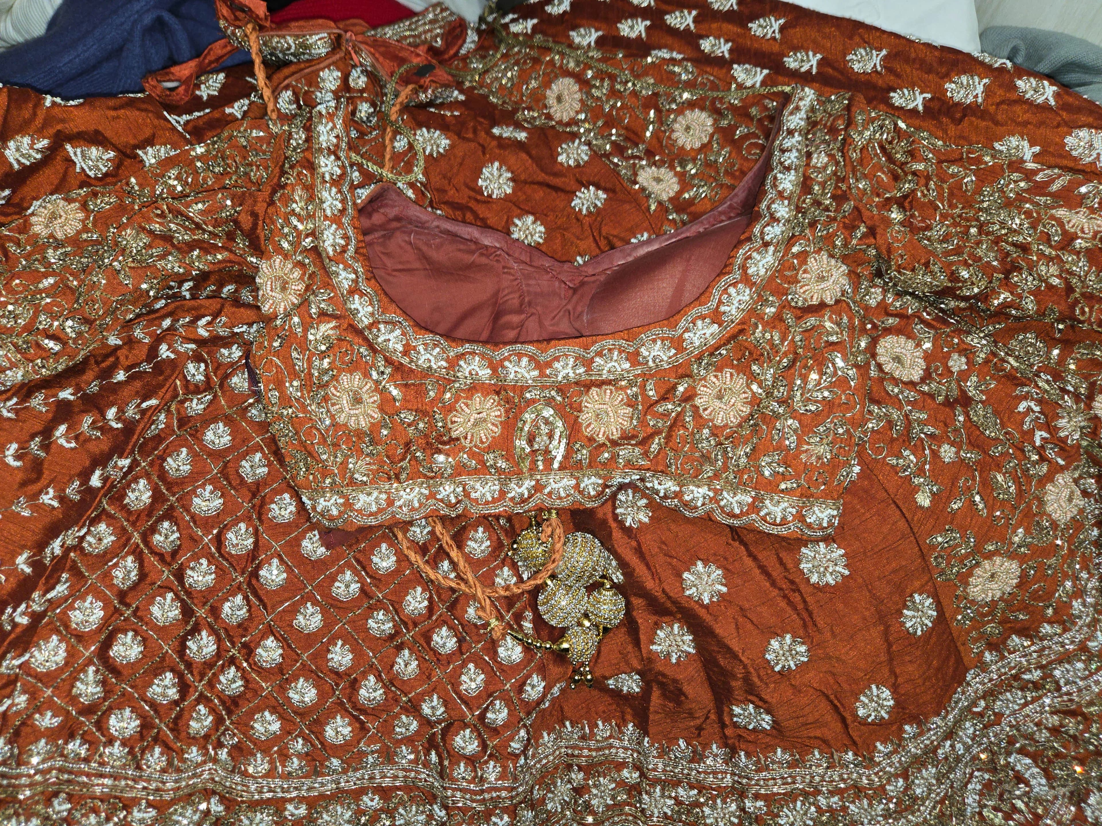 Image 5 of Red Lehenga by Custom / Other