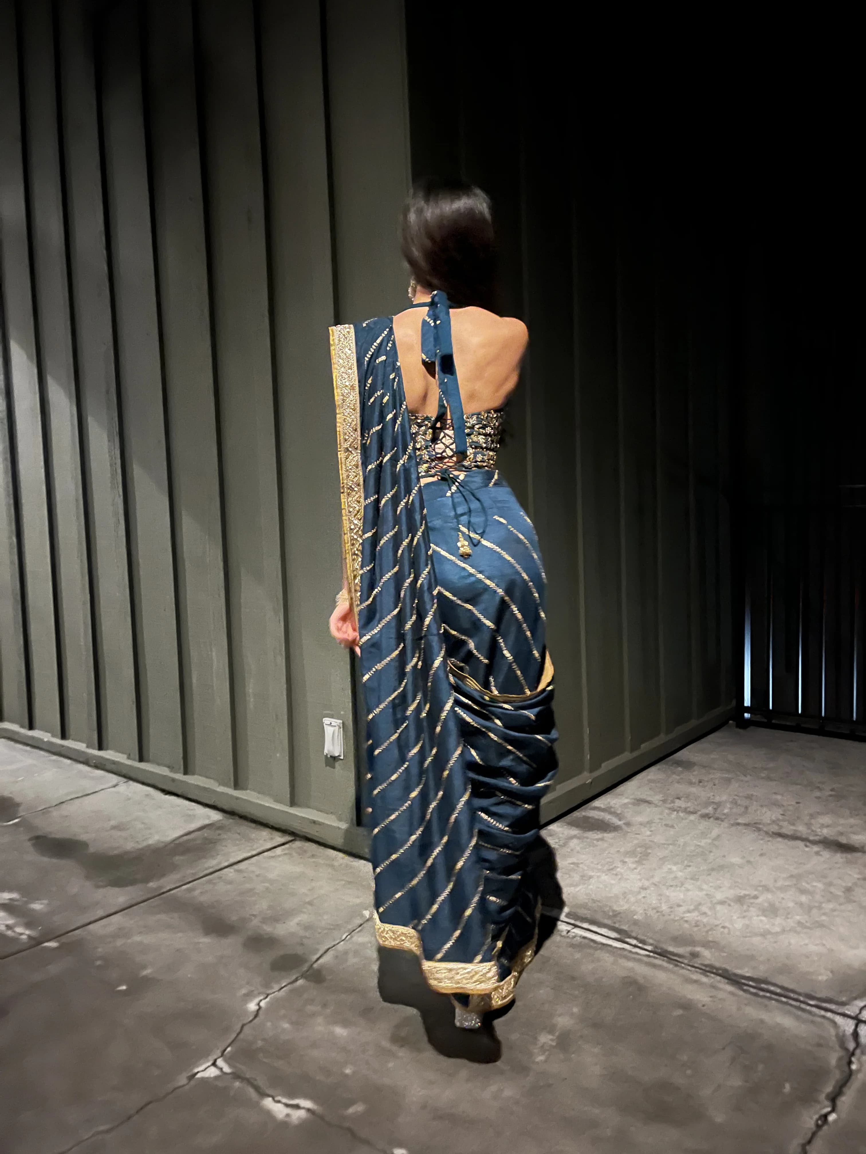 Image 4 of Blue Sari by Custom / Other