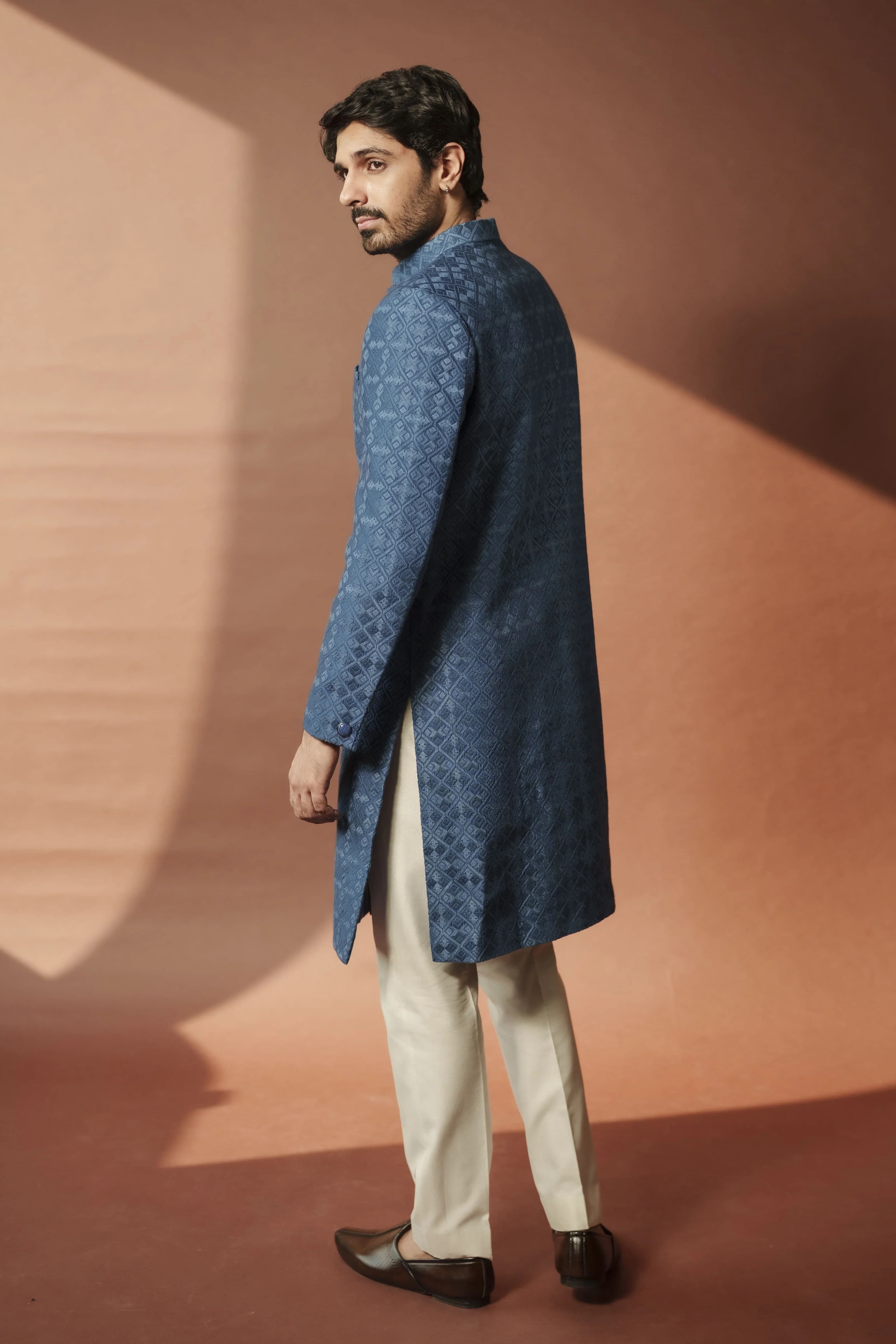 Image 3 of Aayka (L) - Nasir Sherwani (Royal Blue)