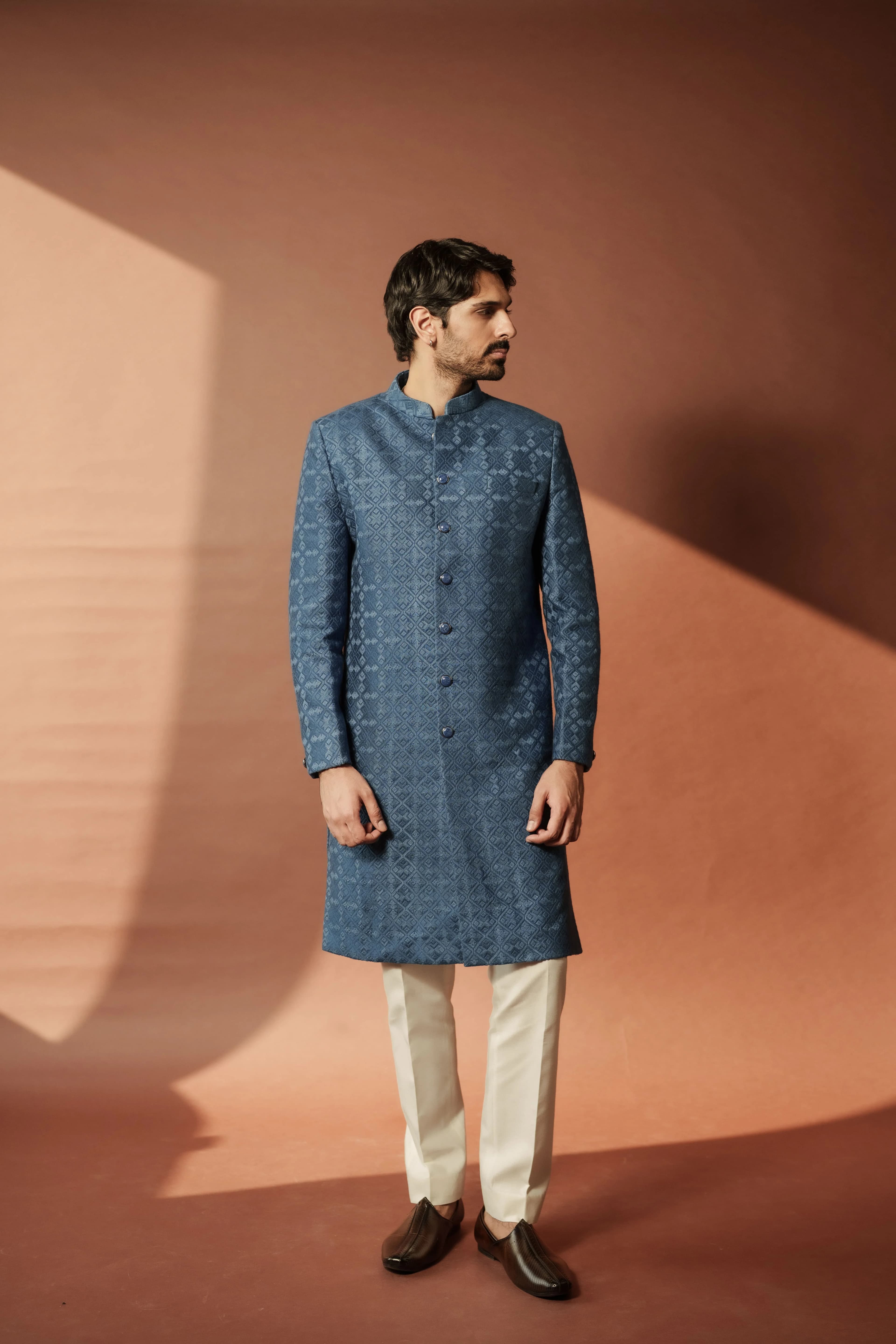 Image 1 of Aayka (L) - Nasir Sherwani (Royal Blue)