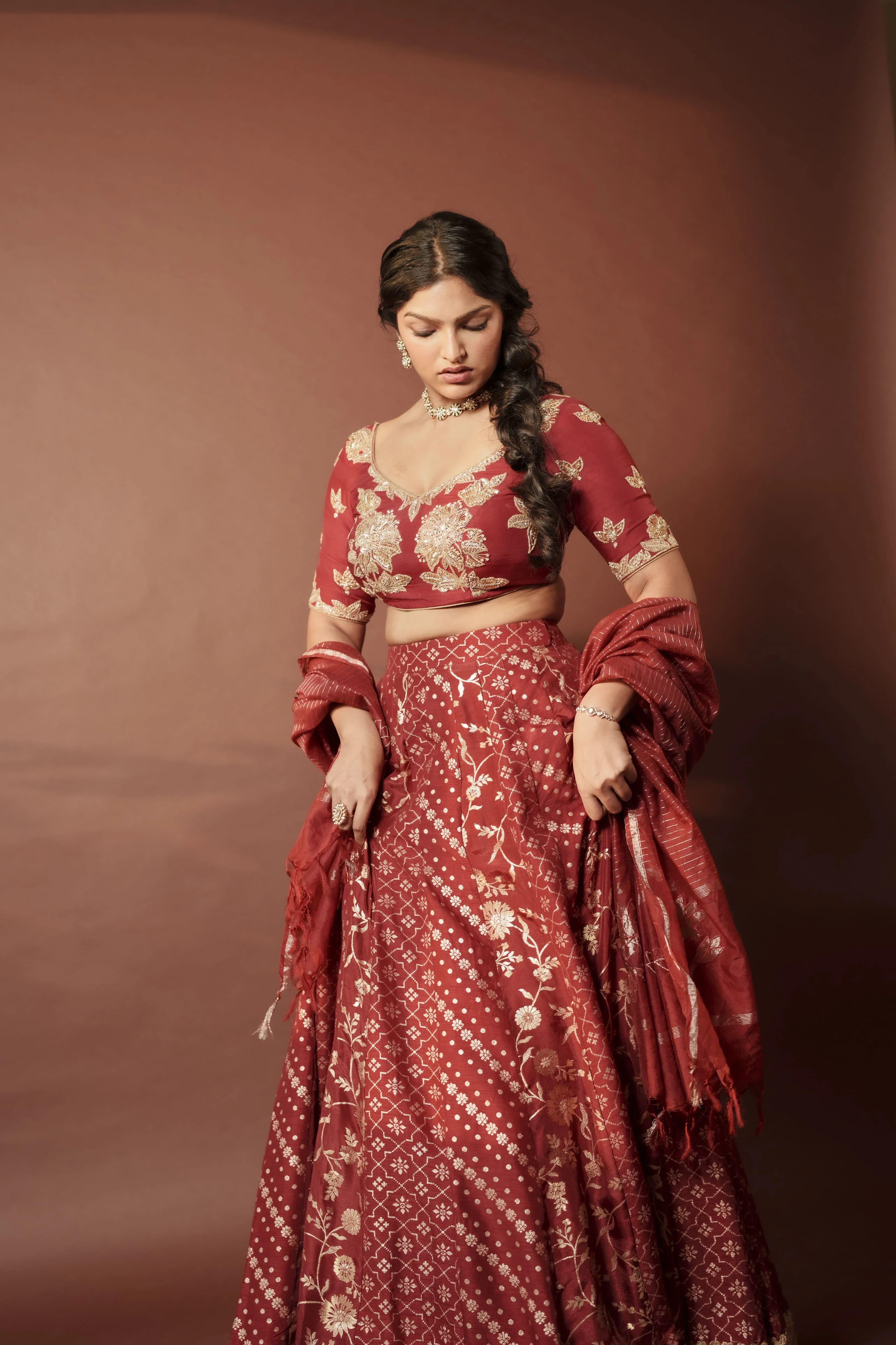 Image 2 of Aayka (L) - Sravya II Lehenga (Hot Pink)