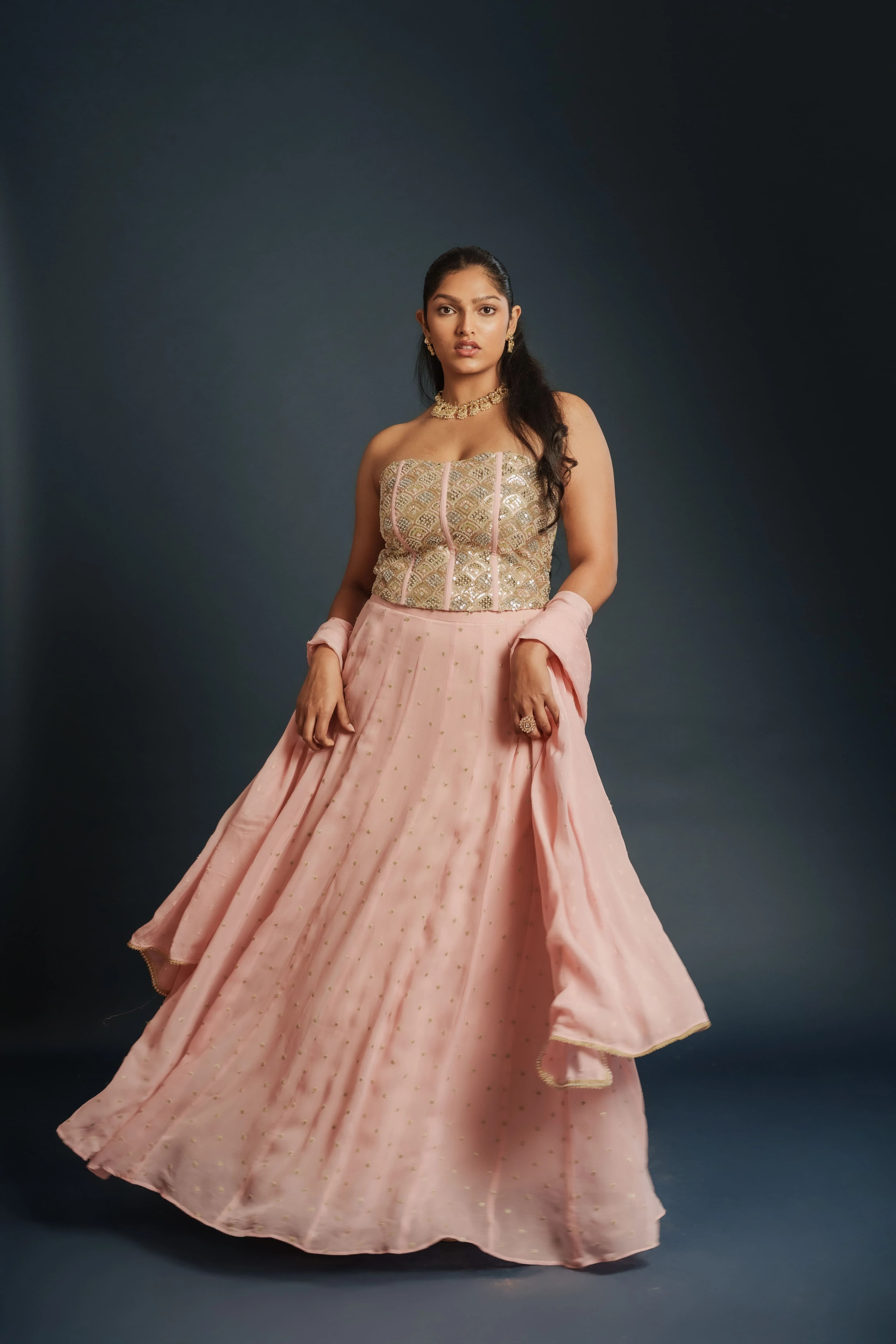 Image 2 of Aayka (L) - Tanvi Coral Set