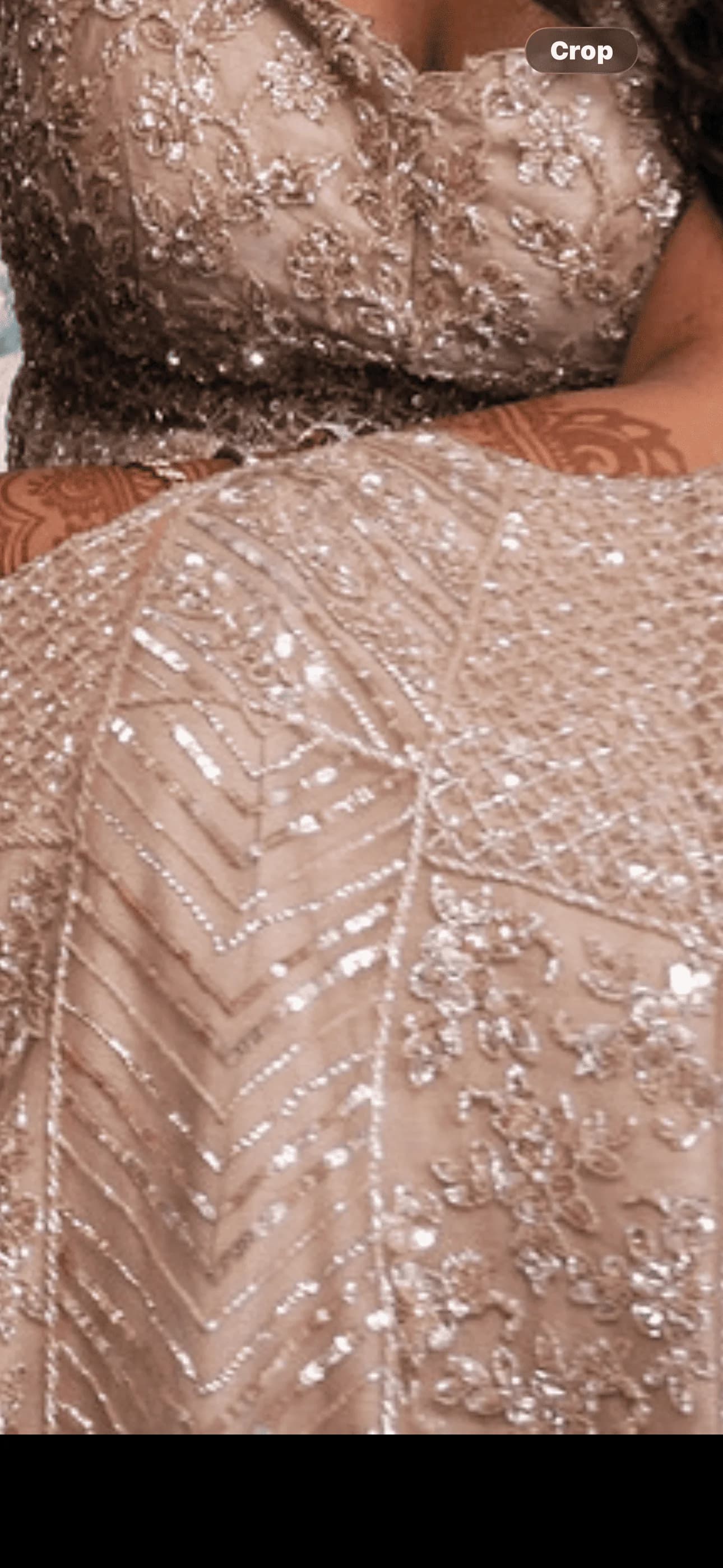 Image 2 of Champagne Gold Gown with Dupatta
