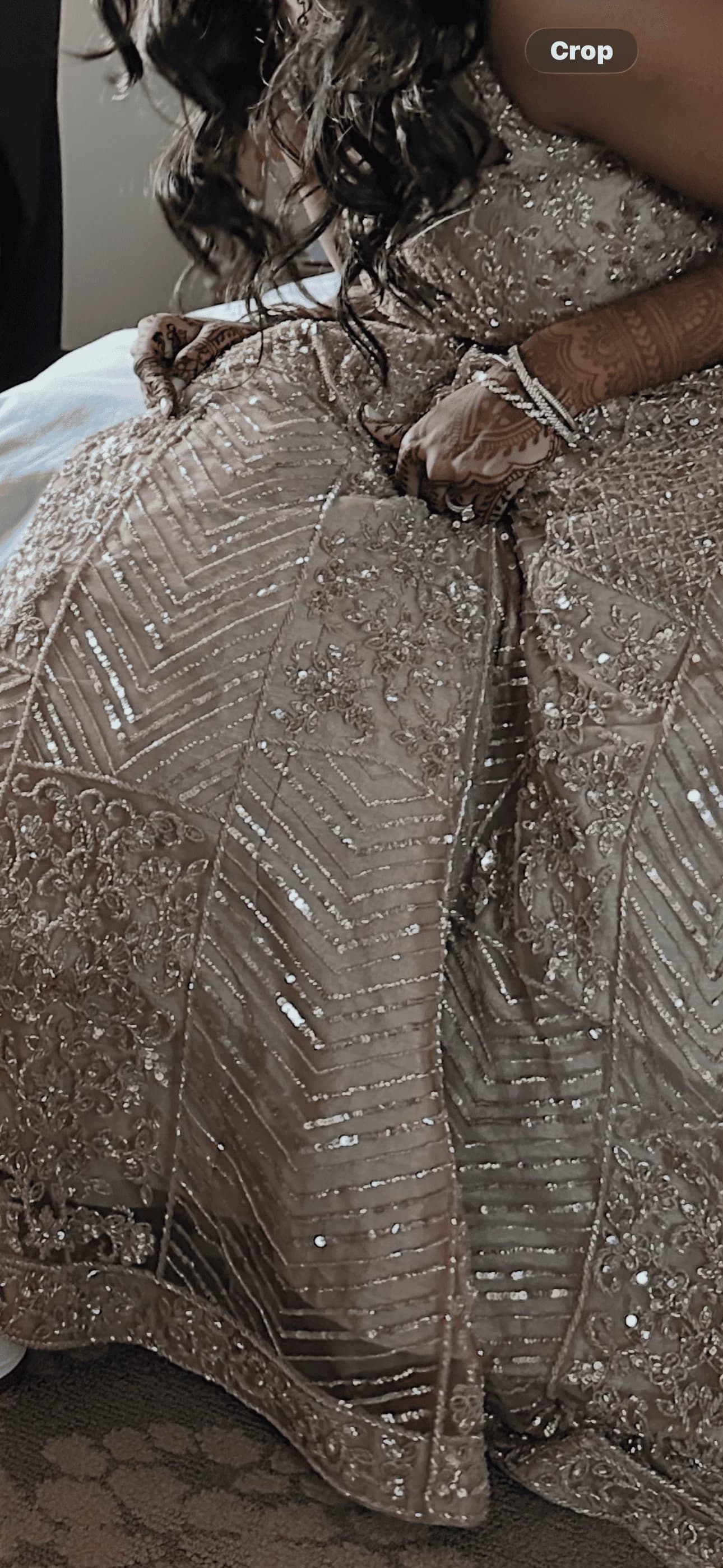 Image 3 of Champagne Gold Gown with Dupatta