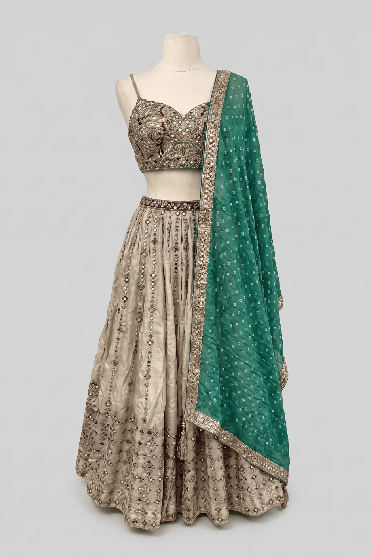Image 1 of Cream/Beige Lehenga 