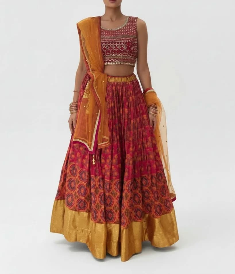 Image 1 of Pink Lehenga by Custom / Other