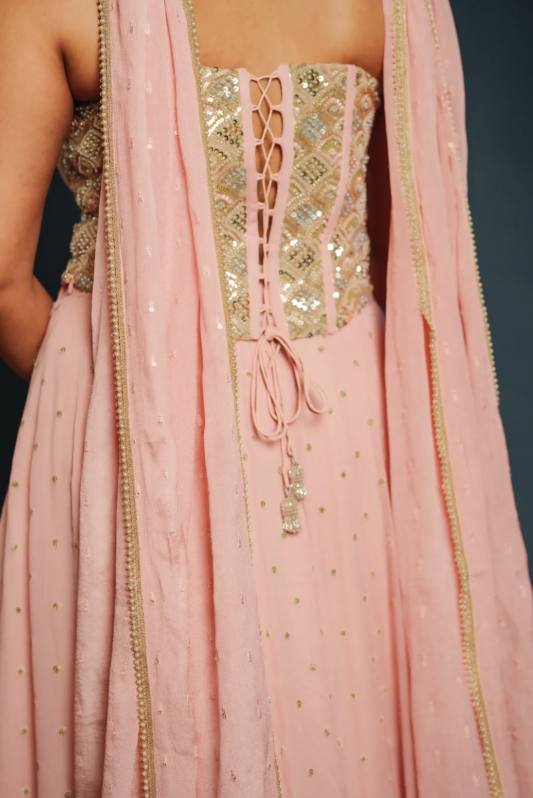 Image 4 of Aayka (L) - Tanvi Coral Set