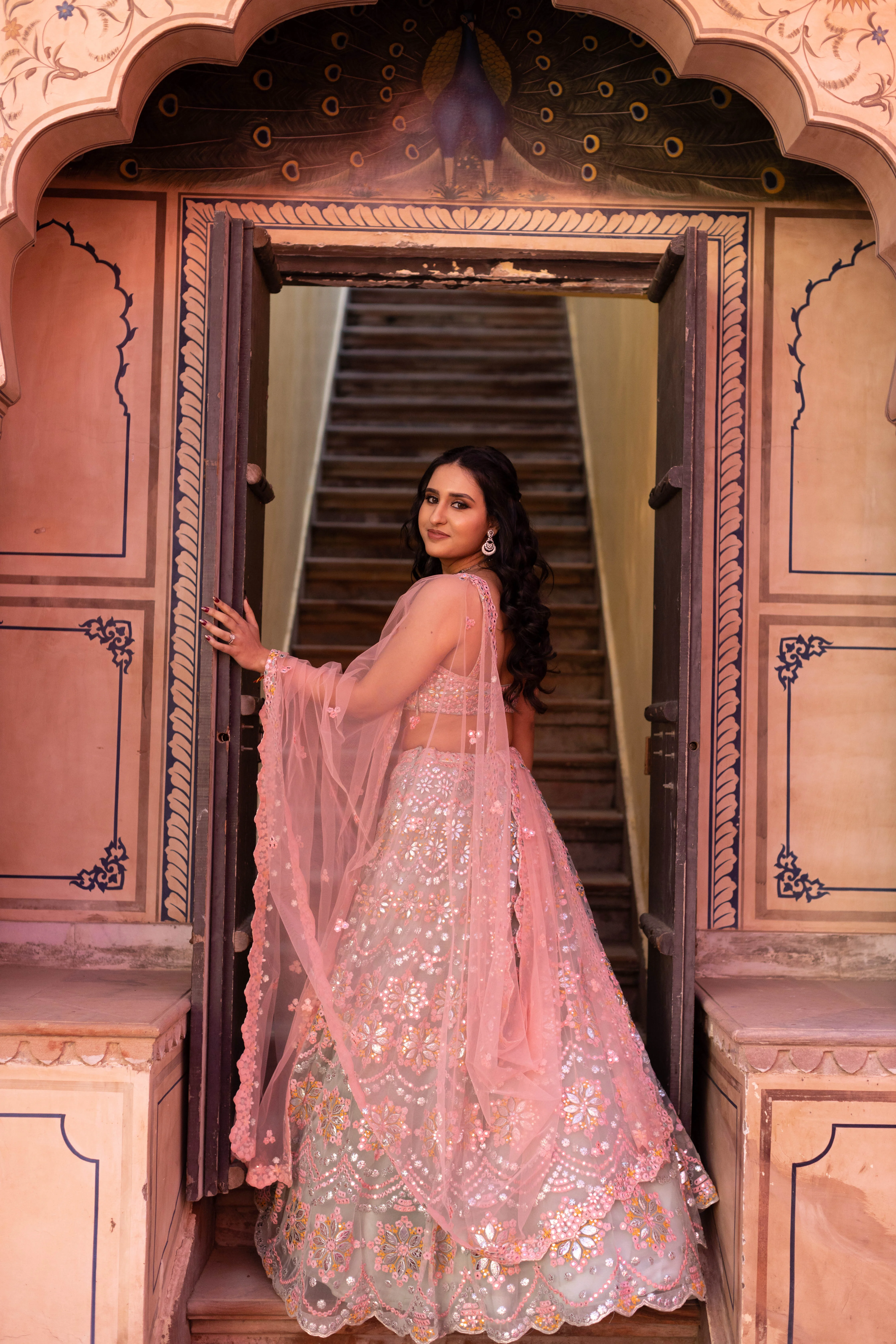 Image 2 of Aneesh Aggarwal Floral Lehenga Set