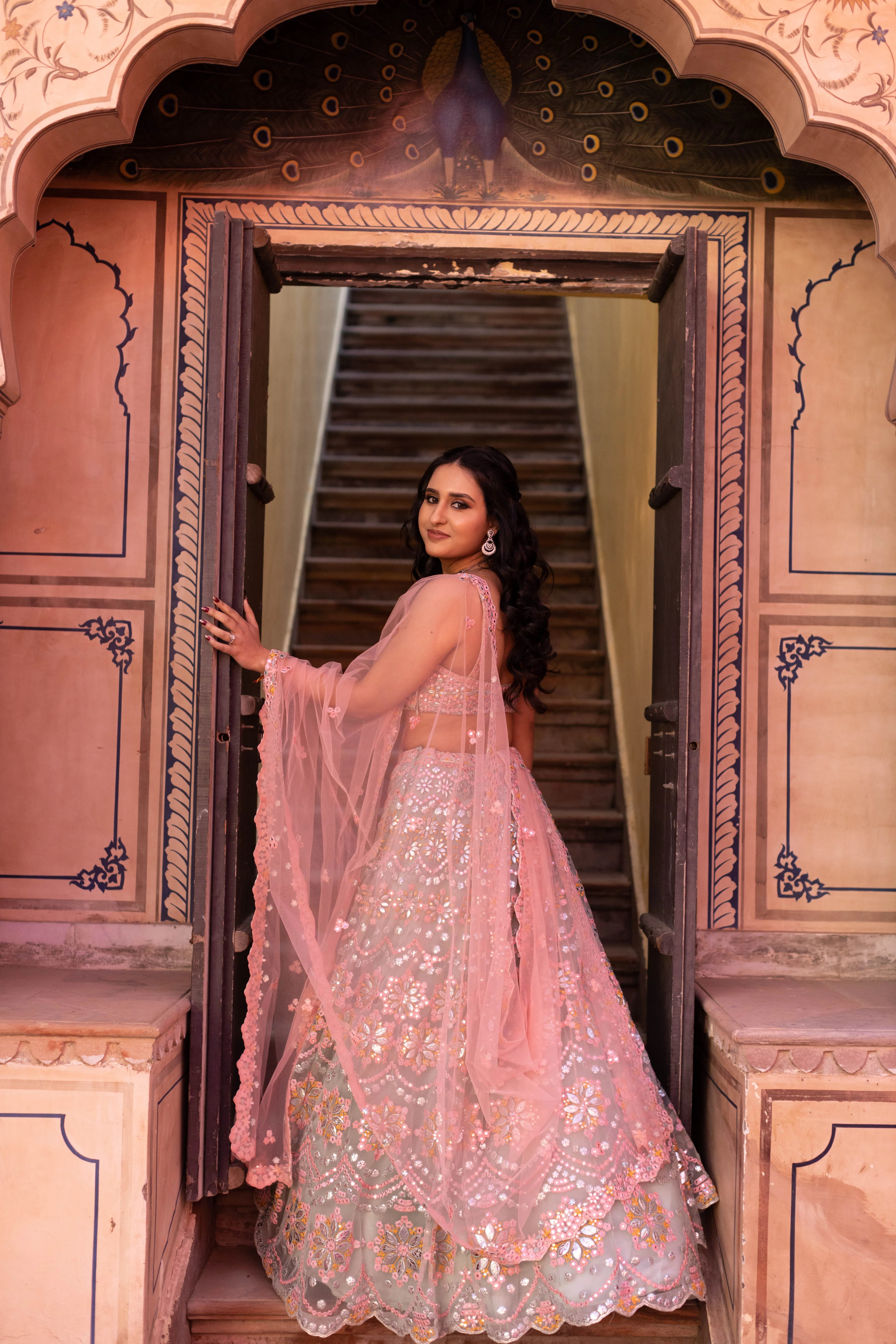 Image 2 of Aneesh Aggarwal Floral Lehenga Set
