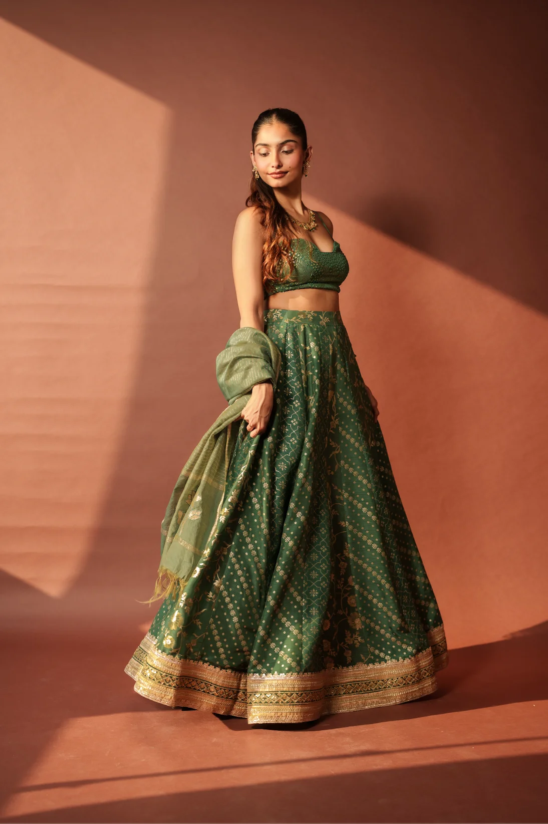 Aayka - Sravya Ii Lehenga (Light Green)