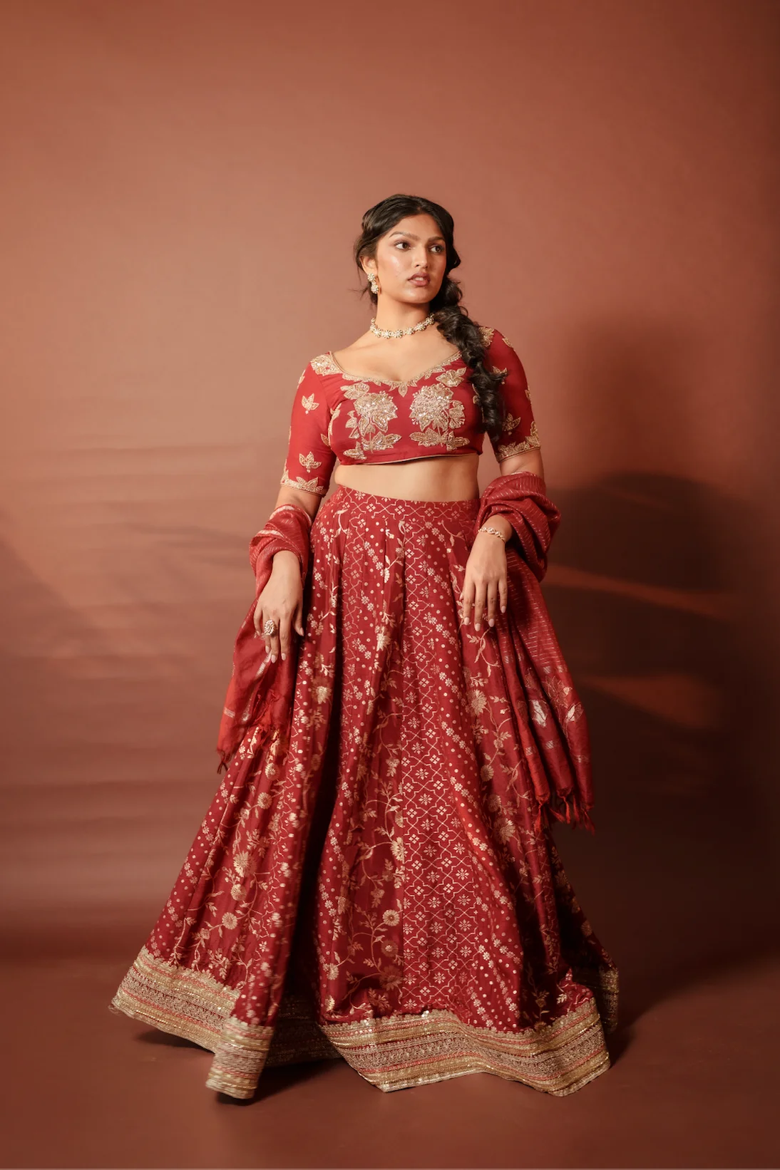 Aayka - Sravya Ii Lehenga (Hot Pink)